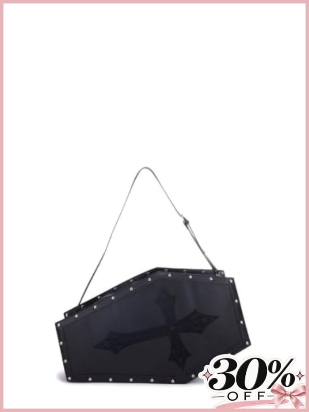 Gothic Coffin Weekender Bag Vegan Leather Travel